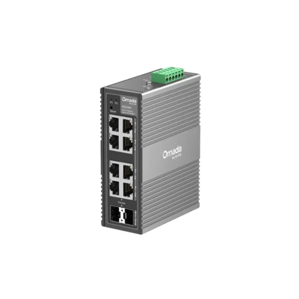 Switch industrial Gigabit TP-Link Omada IES208G, 8× porturi Gigabit RJ45, 16 Gbps, MAC 8K