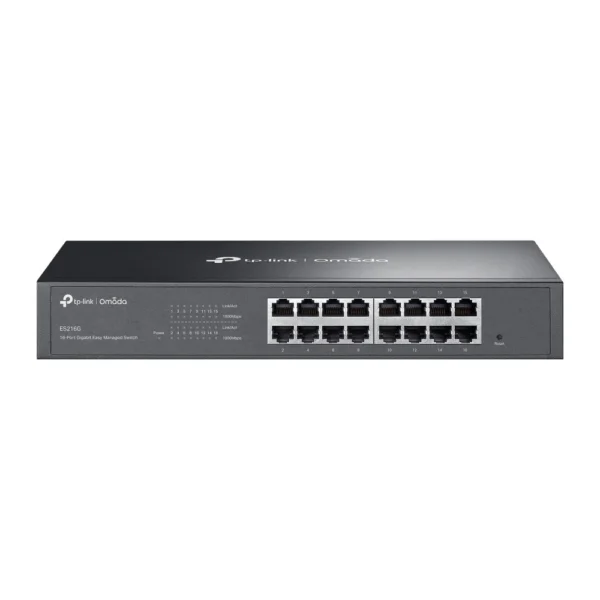 Switch rackabil Gigabit cu 16 porturi Omada TP-Link ES216G, 32 Gbps, MAC 8k, cu management