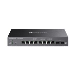 Switch Gigabit cu 8 porturi PoE Omada TP-Link SG2210XMP-M2, 2 x 10GE SFP+, 80 Gbps, MAC 16K, cu management
