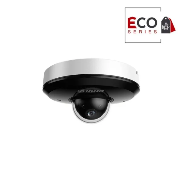 Camera supraveghere IP Speed Dome PTZ Dahua Eco Series WizSense Starlight SD1A404DB-GNY, 4MP, 2.8 - 12mm, IR 20m, 4x, slot card, microfon, detectie faciala, PoE