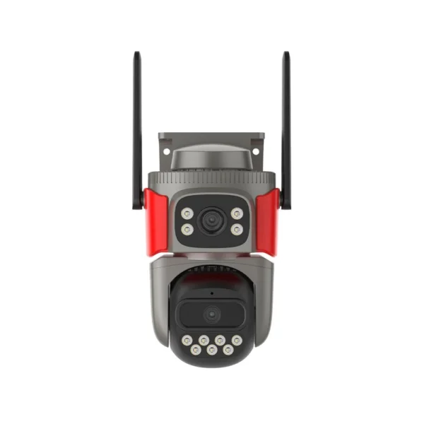 Camera supraveghere wireless IP Dome WiFi Vstarcam Dual-Lens AF621DR, 2 + 2 MP, 2 x 4 mm, IR/ lumina alba, detectie incendiu, detectie fum, microfon, difuzor, slot card
