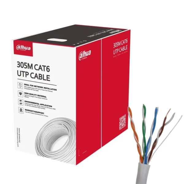 Cablu UTP CAT6 Cupru Dahua PFM923I-6UN-C, 305 m