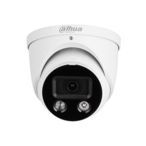 Camera supraveghere IP Dome cu iluminare duala Dahua WizSense Active Deterrence IPC-HDW3549H-AS-PV-0280B-S5, 5 MP, lumina alba/IR 30 m, 2.8 mm, microfon, slot card, PoE