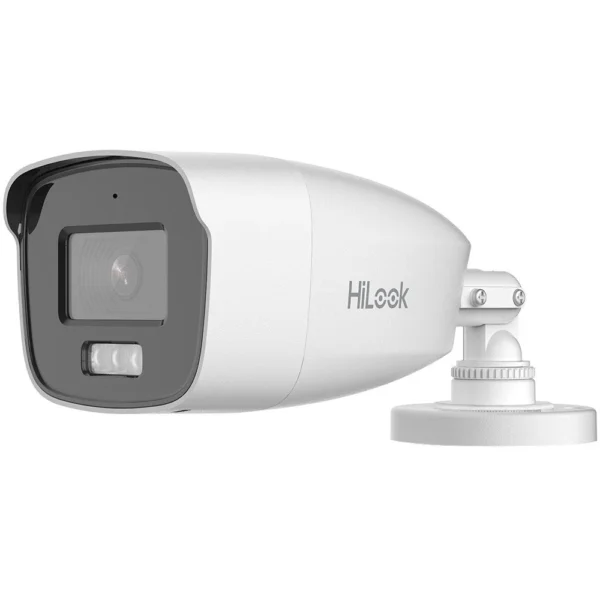 RESIGILAT - Camera supraveghere exterior cu iluminare duala Hikvision HiLook Smart Hybrid Light THC-B257-LMS, 3K, 2.8 mm, IR/lumina alba 40 m, microfon