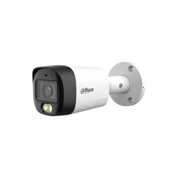 Camera supraveghere exterior HDCVI cu iluminare duala Dahua HAC-HFW1200RM-IL-T-0280B-DIP, 2MP, 2.8 mm, IR/lumina alba 30 m, microfon si difuzor