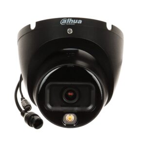 Camera supraveghere IP Dome cu iluminare duala Dahua IPC-HDW1639T-A-IL-0280B-S6-BLACK, 6 MP, 2.8 mm, IR/lumina calda 30 m, microfon, detectie persoane, PoE, neagra