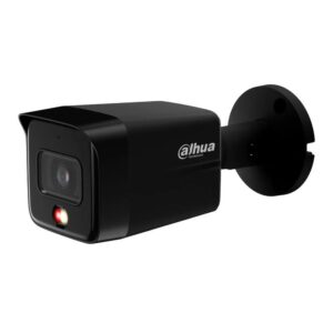 Camera supraveghere exterior IP cu iluminare duala Dahua Smart Dual Light IPC-HFW1839TC-A-IL-0280B-S6-BLACK, 8 MP, 2.8 mm, IR/Iumina alba 30 m, microfon, detectie persoane, PoE, neagra
