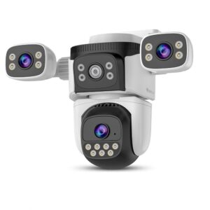 RESIGILAT - Camera supraveghere IP Speed Dome 3 in 1 WiFi PT Vstarcam CS621SR, 2+2+2 MP, 4 mm, microfon si difuzor, slot card, 360 grade, smart tracking, IR/lumina alba 30 m, alarma