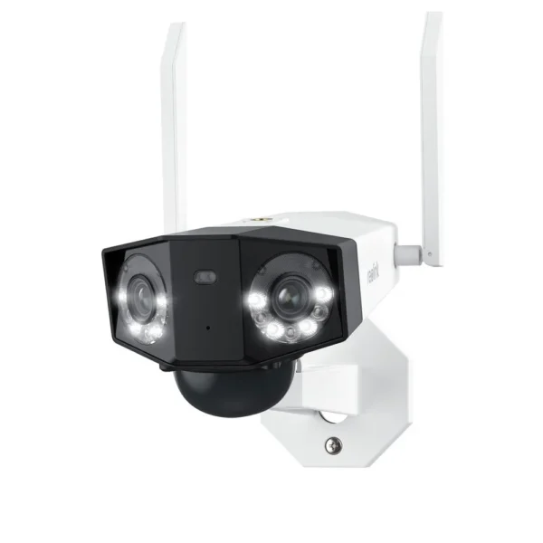 Camera supraveghere wireless GSM 4G Reolink Duo 2 LTE G750, 8 MP, unghi vizual 180 grade, slot card, lumina alba/IR 30 m, 10.400 mAh, detectie oameni/vehicule, microfon, difuzor, PIR