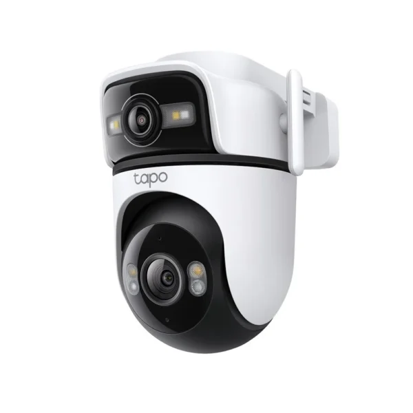 Camera supraveghere wireless IP WiFi PT cu lentila duala TP-Link Full Color TAPO C545D, 3MP+3MP, IR/lumina alba 30 m, microfon si difuzor, slot card, control prin aplicatie, detectie smart, auto tracking