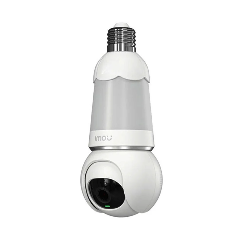 RESIGILAT - Camera supraveghere rotativa wireless PT Full Color tip bec Imou Bulb Cam IPC-S6DP-5M0WEB-E27, 5 MP, IR 25 m, 2.8 mm, microfon, difuzor, sirena, slot card, 350 lm, vizualizare de pe telefon