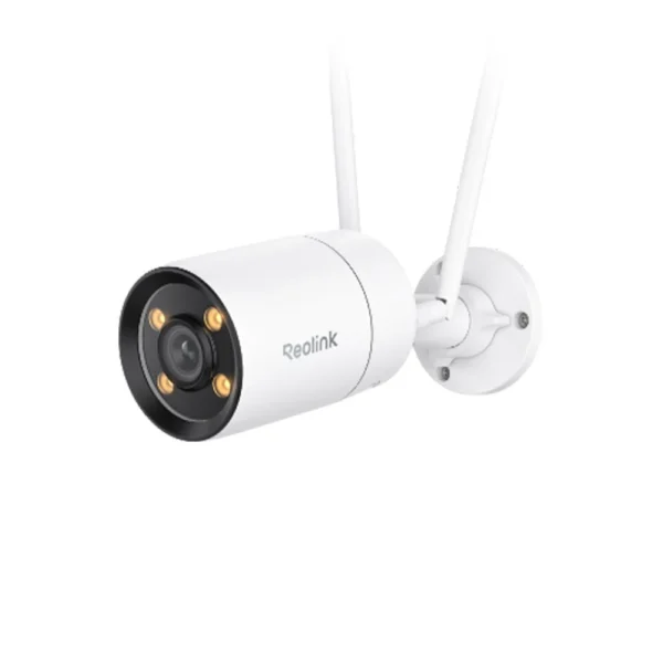 Camera supravehgere IP wireless Reolink ColorX W320X, 2K, 4 mm, WiFi, detectie persoane / vehicule / animale, lumina alba, microfon si difuzor, slot card