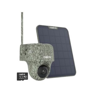 RESIGILAT - Camera video pentru vanatoare Reolink Ranger GO PT G450, GSM 4G, 4K, slot card, microfon si difuzor, PIR, IR invizibil 10 m, acumulator 6000 mAh + panou solar