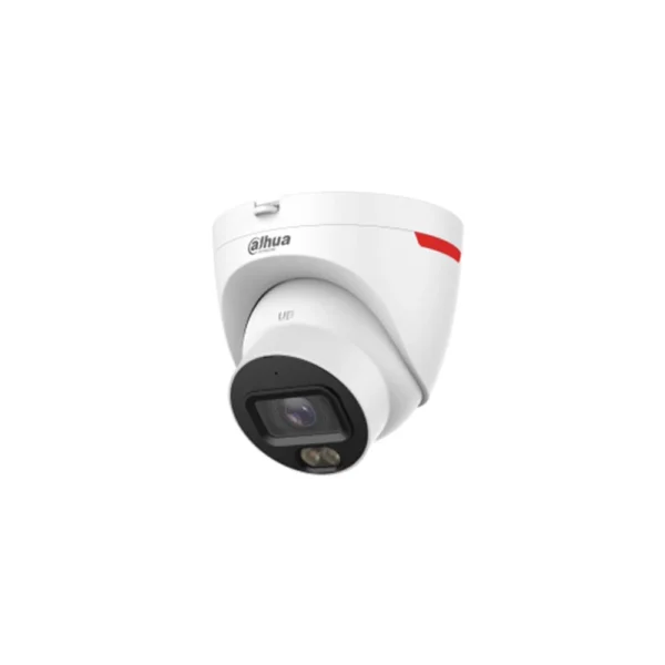 Camera supraveghere IP Dome Dahua WizSense DH-IPC-HDW2449T-S-PRO, 4 MP, lentila 2.8 mm, lumina calda 30 m, microfon, slot card, PoE