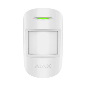 Detector de miscare wireless PIR si MW Ajax MotionProtect Plus WH, 12 m, 88 grade, pet immunity, 868 MHz, RF 1200 m