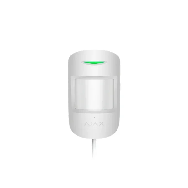 Detector de miscare PIR Ajax MotionProtect Plus Fibra WH, 12 m, 88 grade, pet immunity, 2000 m
