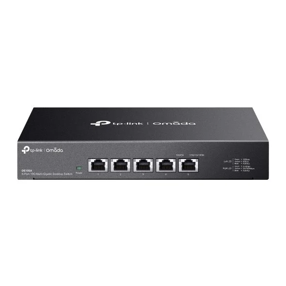 Switch Gigabit cu 5 porturi Omada TP-Link DS105X, 100 Gbps, MAC 16K, fara management, plug and play