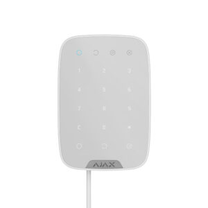 Tastatura cu touch cablata AJAX Keypad Fibra WH, 15 taste, silent alarm, 2000 m, 4 fire