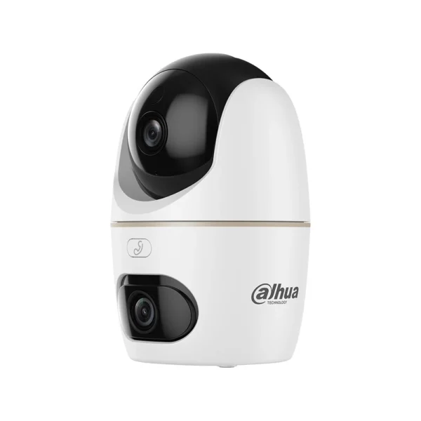 Camera supraveghere WiFi de interior Dahua Hero Dual H5D-5F, Pan/Tilt 360, 5+5MP, WiFi 6, Vedere nocturna, Iluminare Duala inteligenta, Detectie AI persoane/animale, Urmarire inteligenta auto-tracking, Comunicare bidirectionala, Alarma Sonora