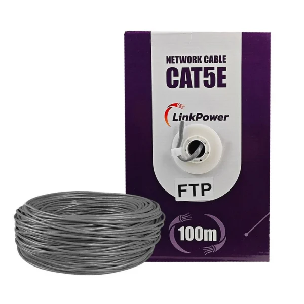 Cablu FTP CAT5E Cupru LinkPower LINK-FTP-100, pret/100 m, gri