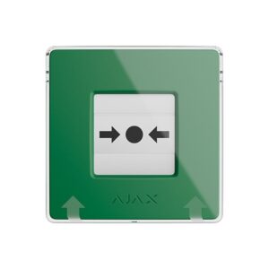 Buton wireless Ajax Manual Call Point, verde, 866.0 - 922.0 MHz, resetabil, autonomie 7 ani