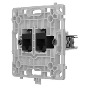Modul priza Ethernet Ajax Outlet Core LAN 128846, 2 porturi, perete, negru