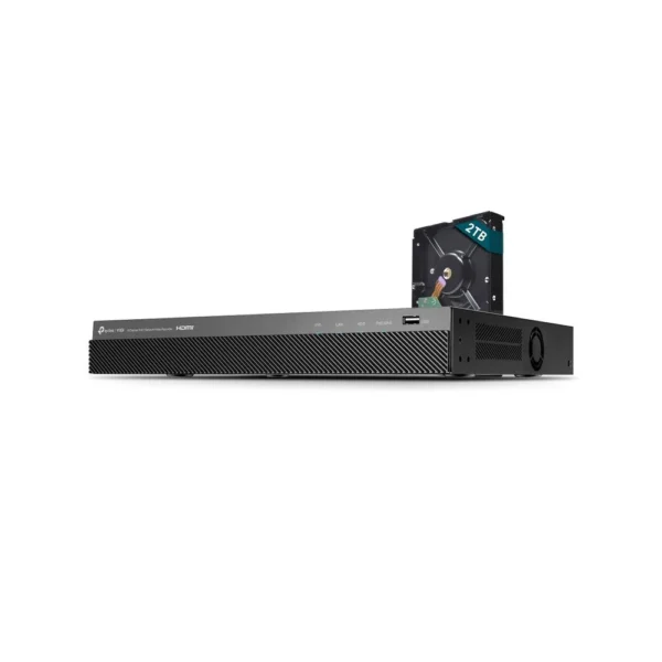 NVR PoE TP-Link VIGI NVR2008H-8MP-2TB, 8 canale, 8 MP, HDMI, VGA, 80 Mbps, HDD 2 TB inclus