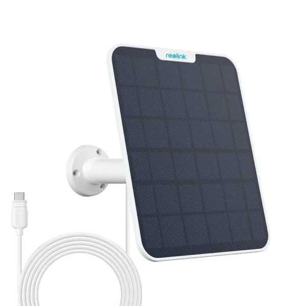 Panou solar pentru camere Reolink, cablu 4 m, mufa USB-C, 12 W