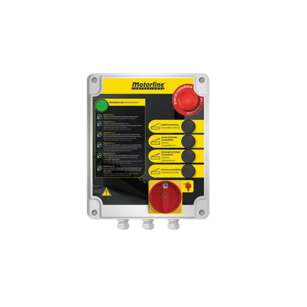 Placa de control pentru platforme incarcare Motorline MC80-ORL, 380V, buza simpla sau telescopica, buton deschidere