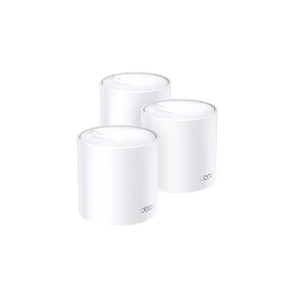 Sistem Mesh Gigabit Dual-Band TP-Link DECO X60(3-PACK), 2 porturi, 2.4/5.0 GHz, 2402 Mbps, 650 M, WiFi6