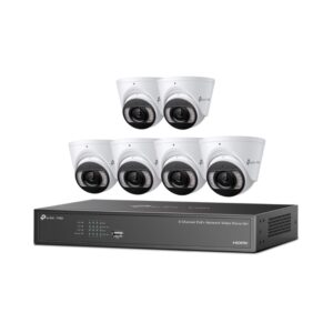 Sistem supraveghere interior IP TP-Link VIGI NK8MP-T6425-2T, 6 camere, 4 MP, IR/lumina alba 30 m, PoE+, HDD 2 TB