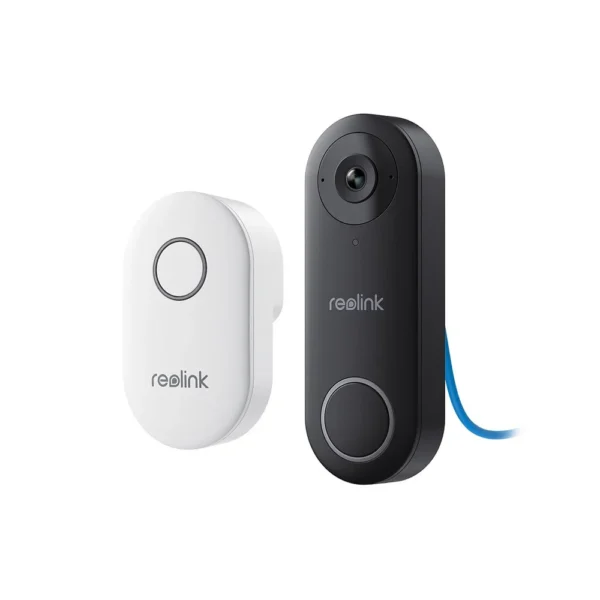 RESIGILAT - Sonerie video PoE Reolink Video Doorbell D340P, 2K, slot card, night vision, notificare pe telefon, detectie miscare