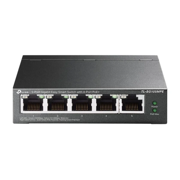 Switch cu 5 porturi Gigabite TP-link TL-SG105MPE, 10 Gbps, 7.44 Mpps, PoE, fara management
