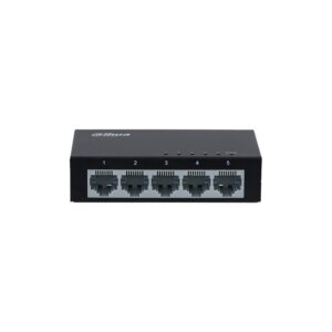 Switch ethernet cu 5 porturi Dahua PFS3005-5ET, 1 Gbps, 0, 744 Mpps, 1000 Mac, fara management